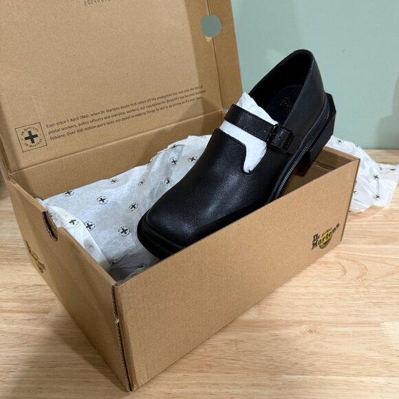 Dr. Marten's Maybole Square Toe Mary Jane Black Shoes Women's 8/ UK 6 / EU 39 - Picture 4 of 9